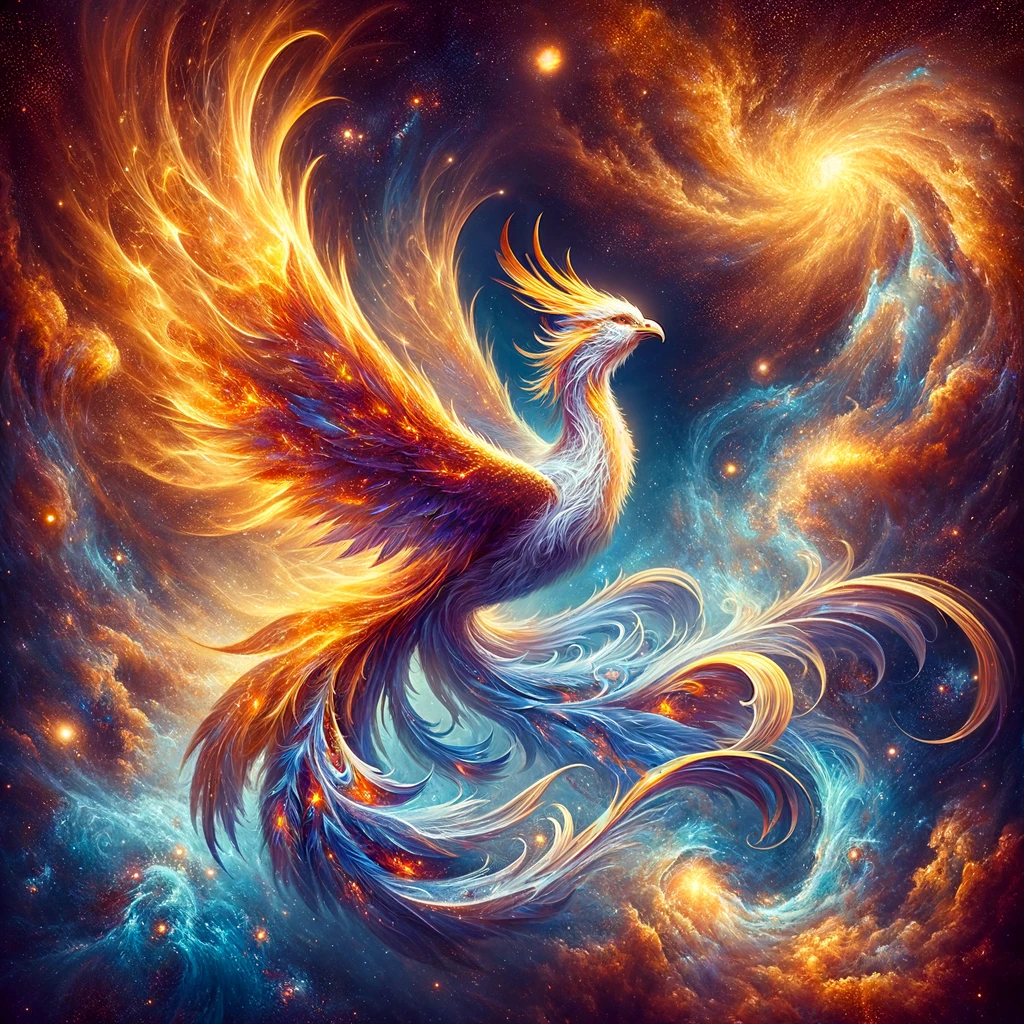 Cosmic Phoenix Canvas