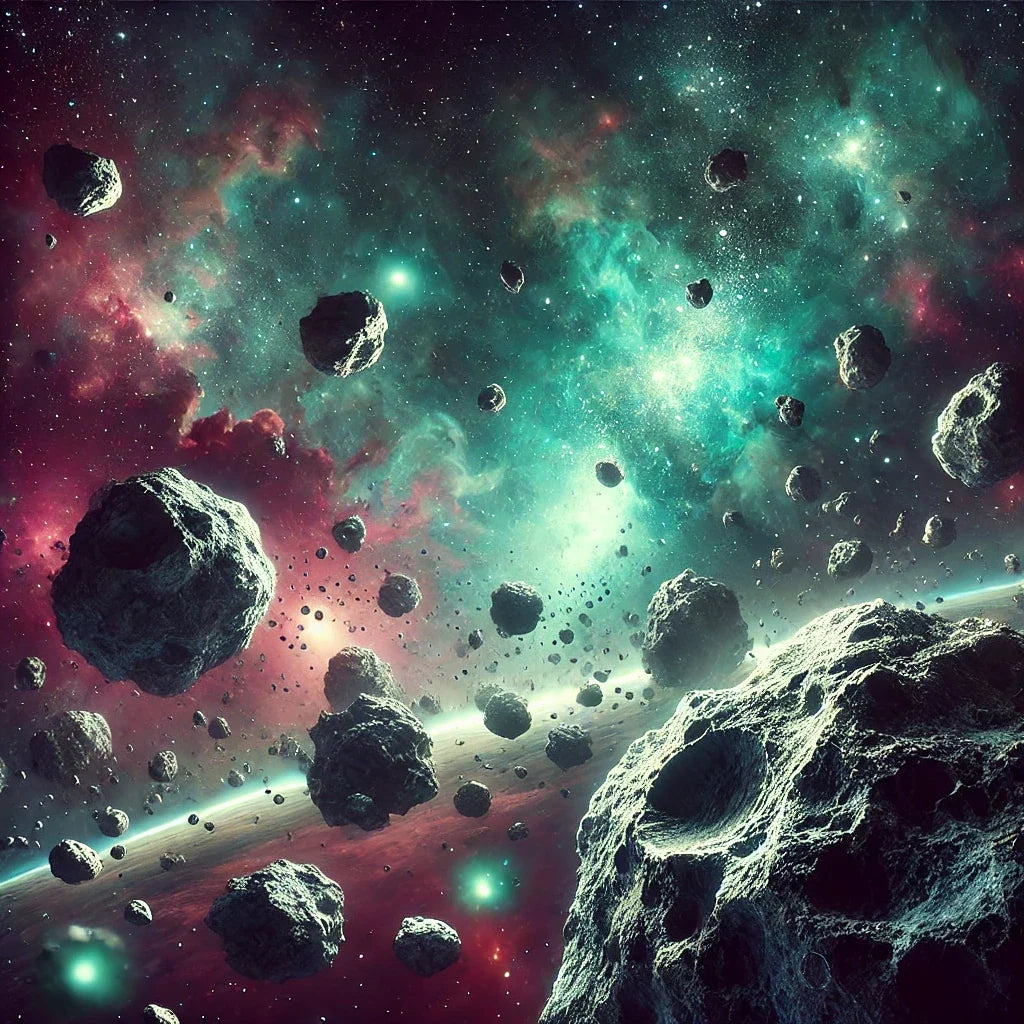 Cosmic Asteroid Field Canvas