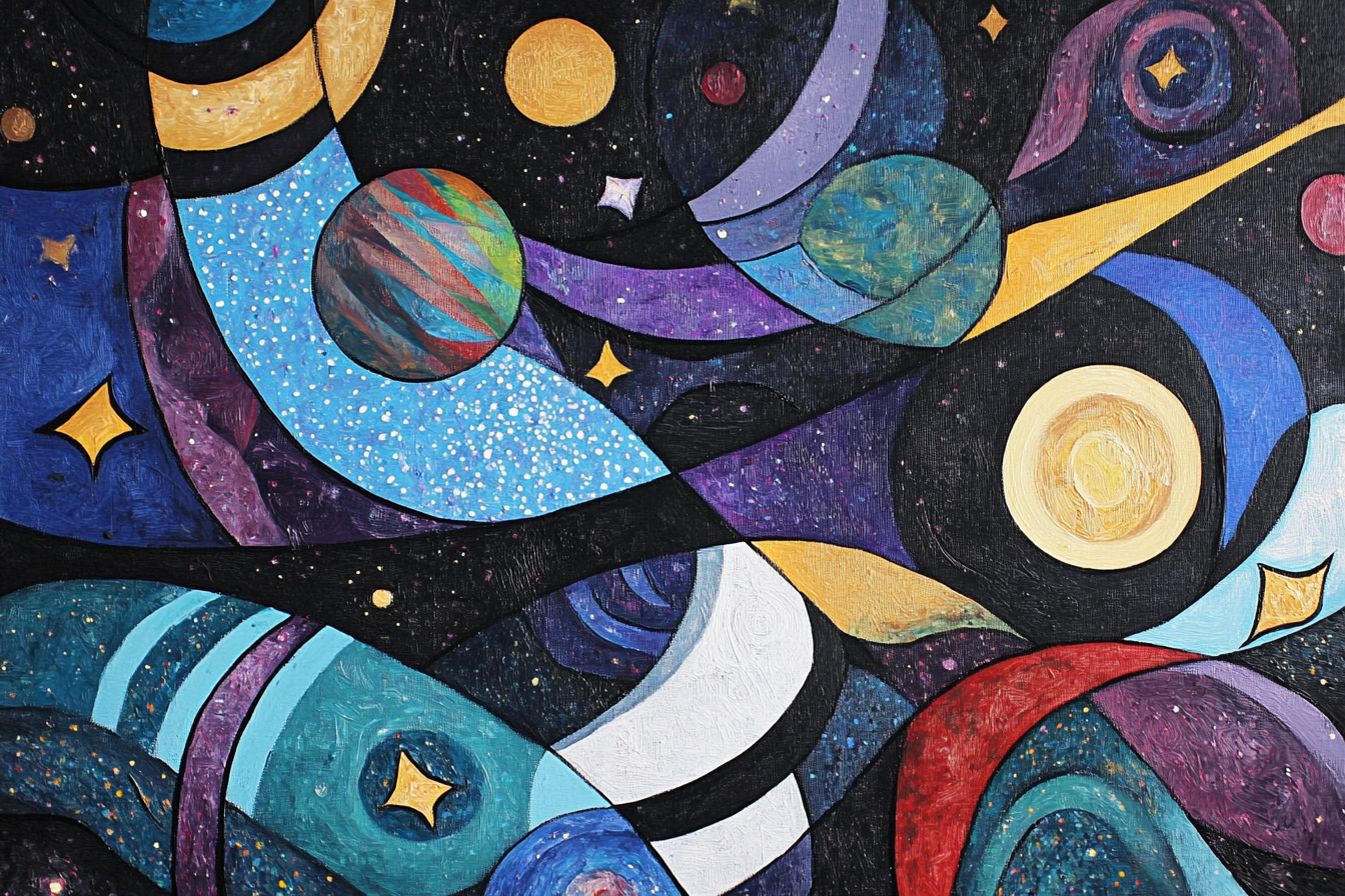 Cosmic Cubism Canvas