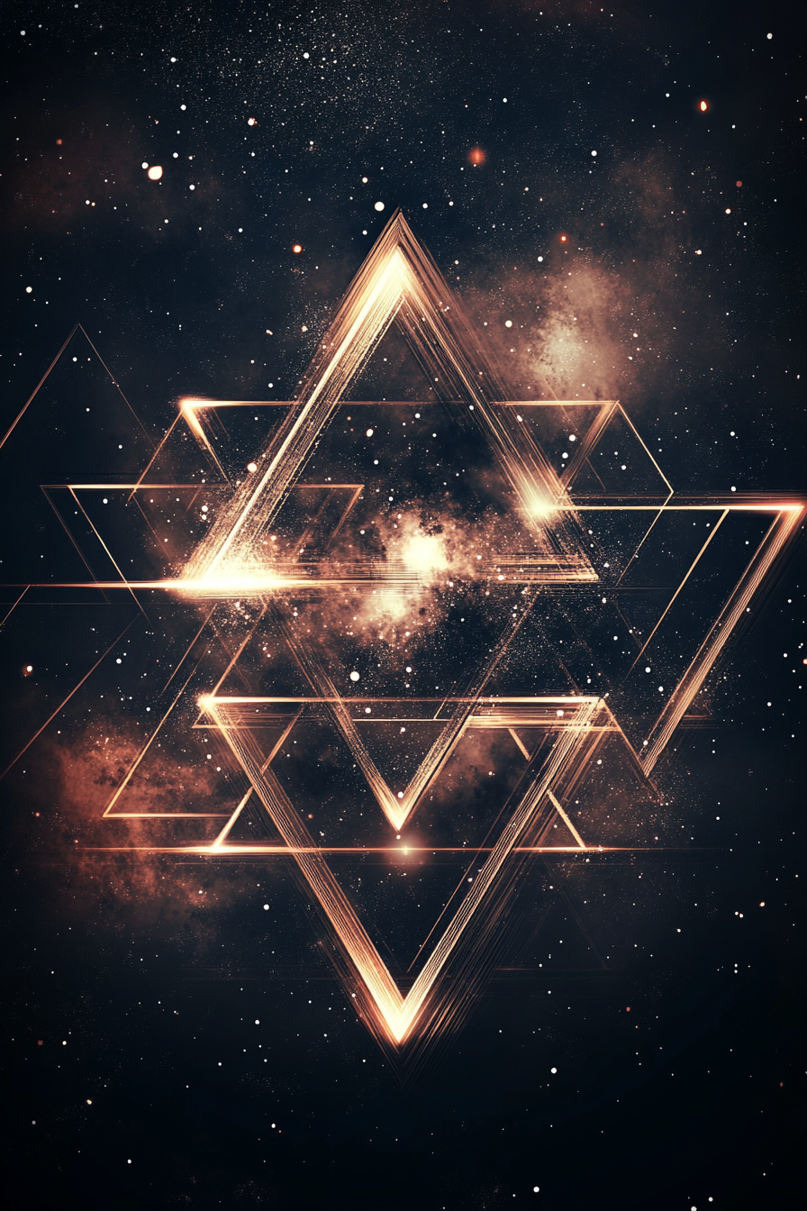 Cosmic Triangles Canvas