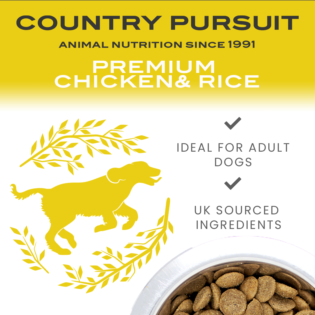 Country Pursuit Premium Chicken & Rice Adult Dry Dog Food - 3kg