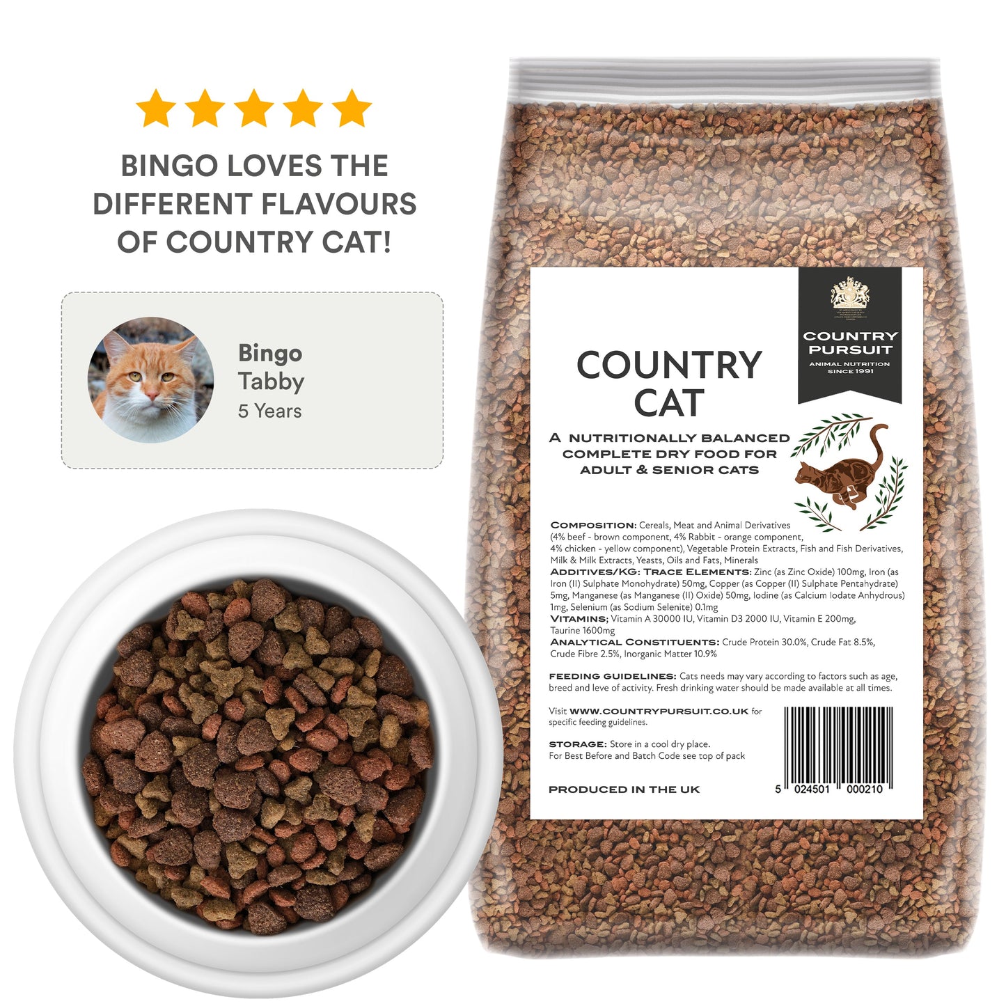 Country Cat Dry Food - 2.5kg