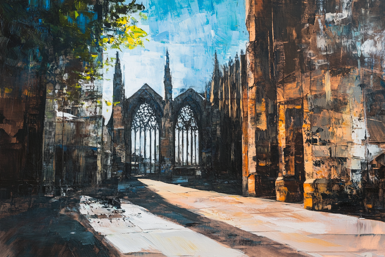 Coventry Cathedral Contrast Canvas
