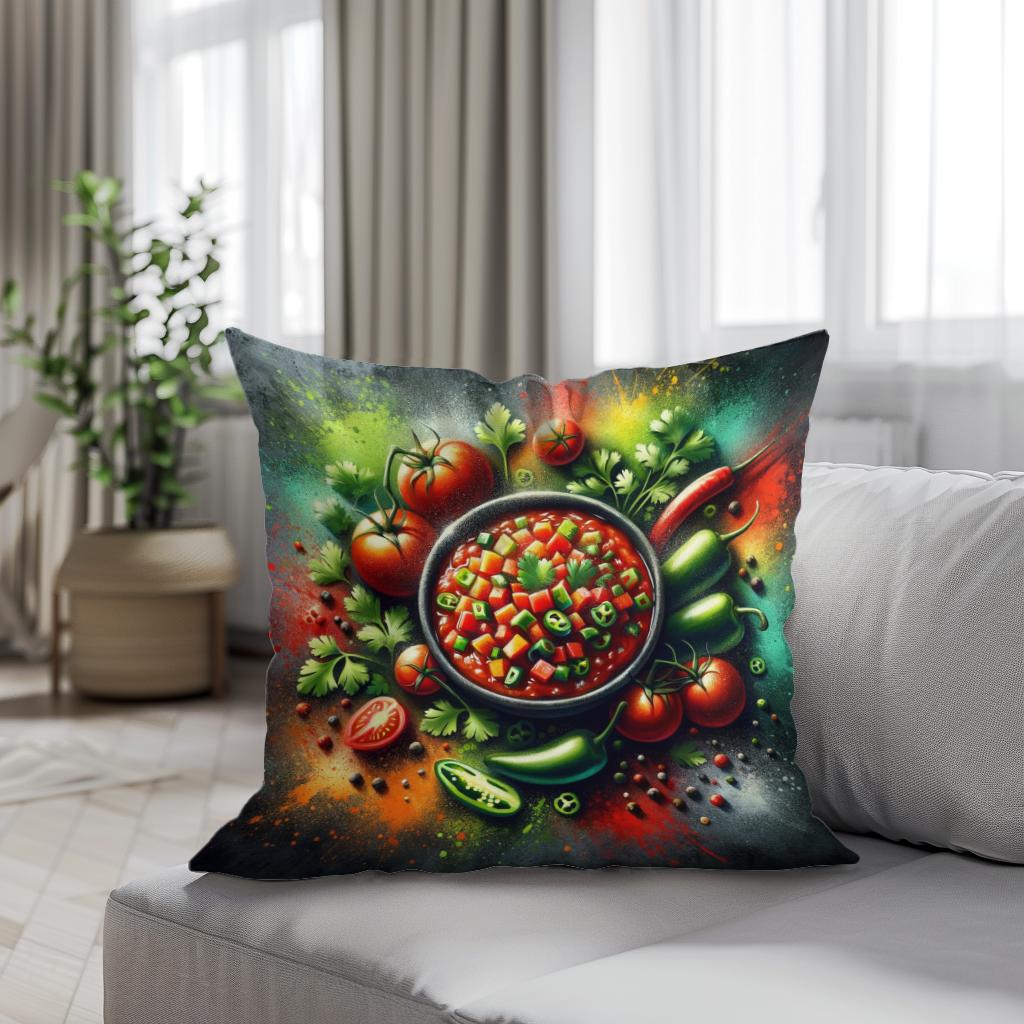 Spicy Salsa Symphony Cotton Cushion