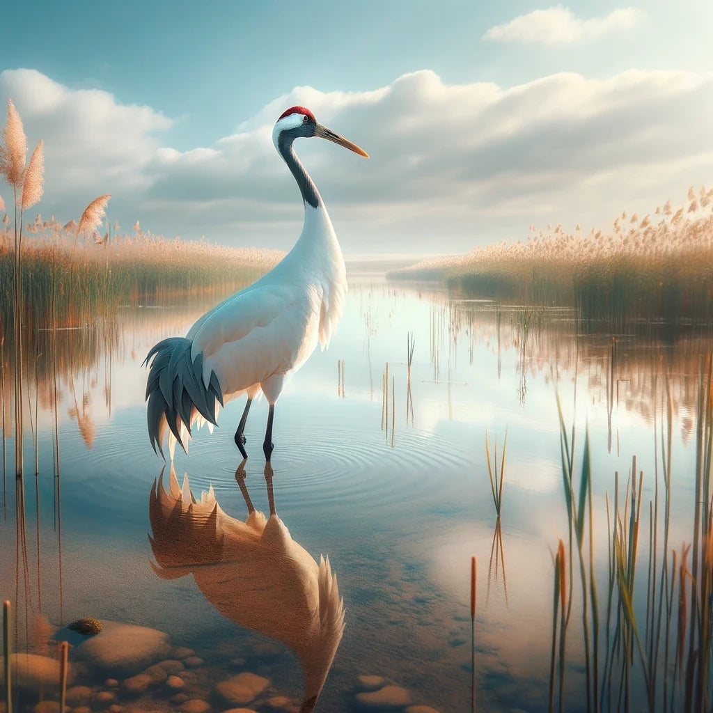 Crane Elegance Canvas