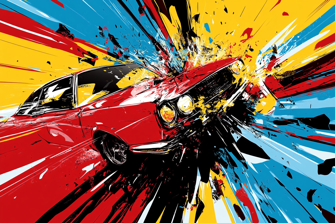Crash Bang Car Canvas