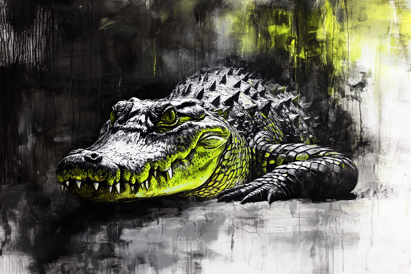 Crocodile's Solitude Canvas