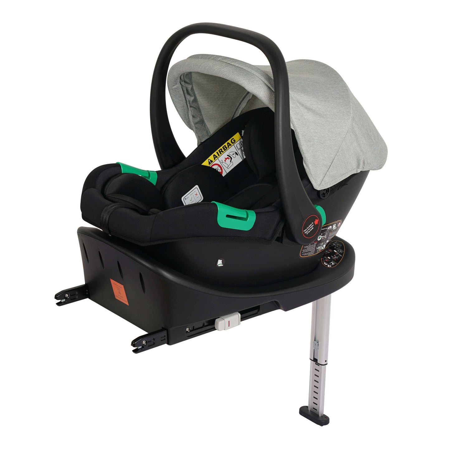 For Your Little One Cruise 3 In 1 Travel System With Car Seat And ISOFIX Base - Pebble Sage (Free Cupholder And Seat Liner Included!)