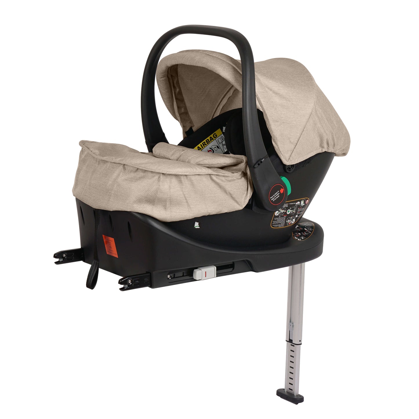 For Your Little One Cruise 3 In 1 Travel System With Car Seat And ISOFIX Base - Dune Beige (Free Cupholder And Seat Liner Included!)