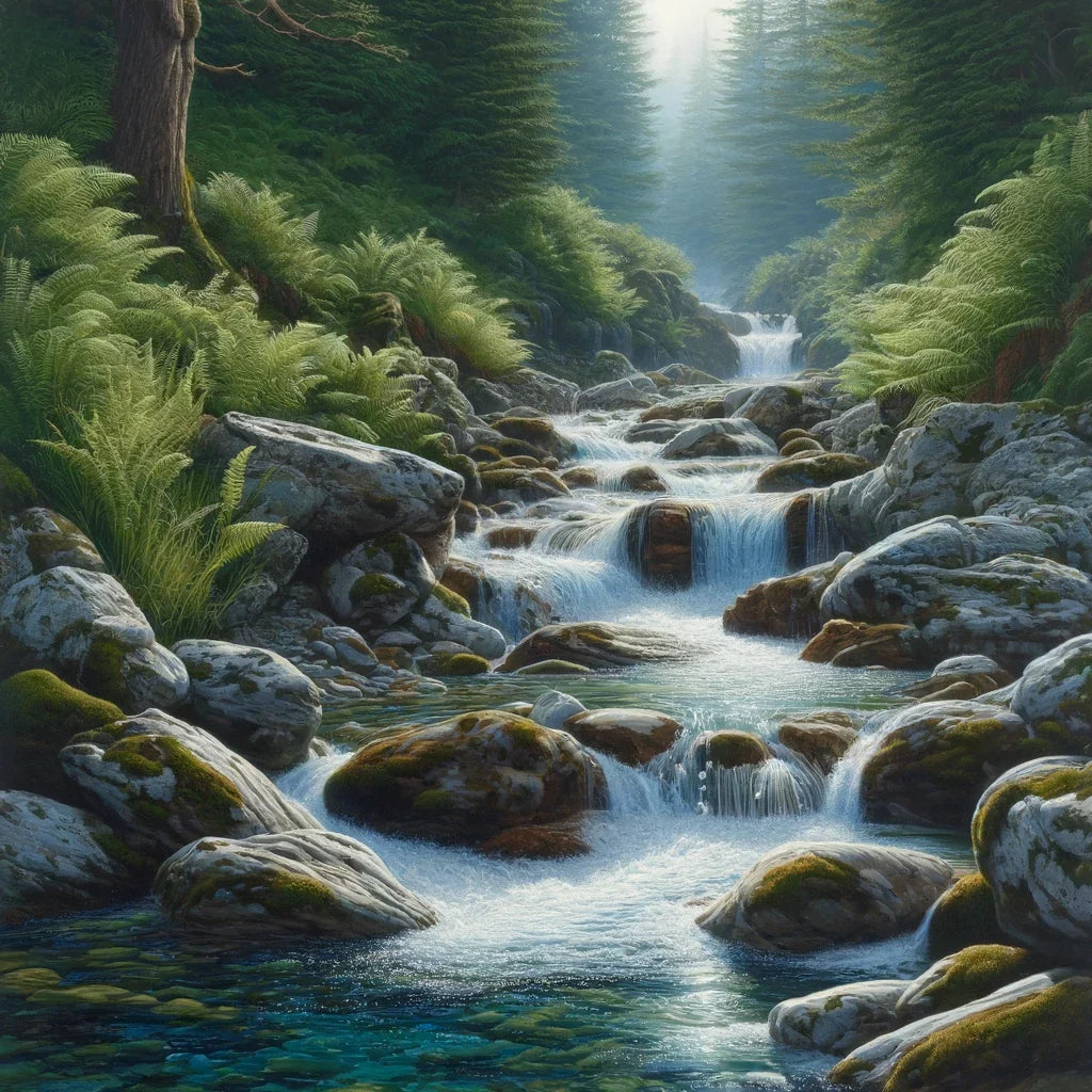 Crystal Stream Canvas