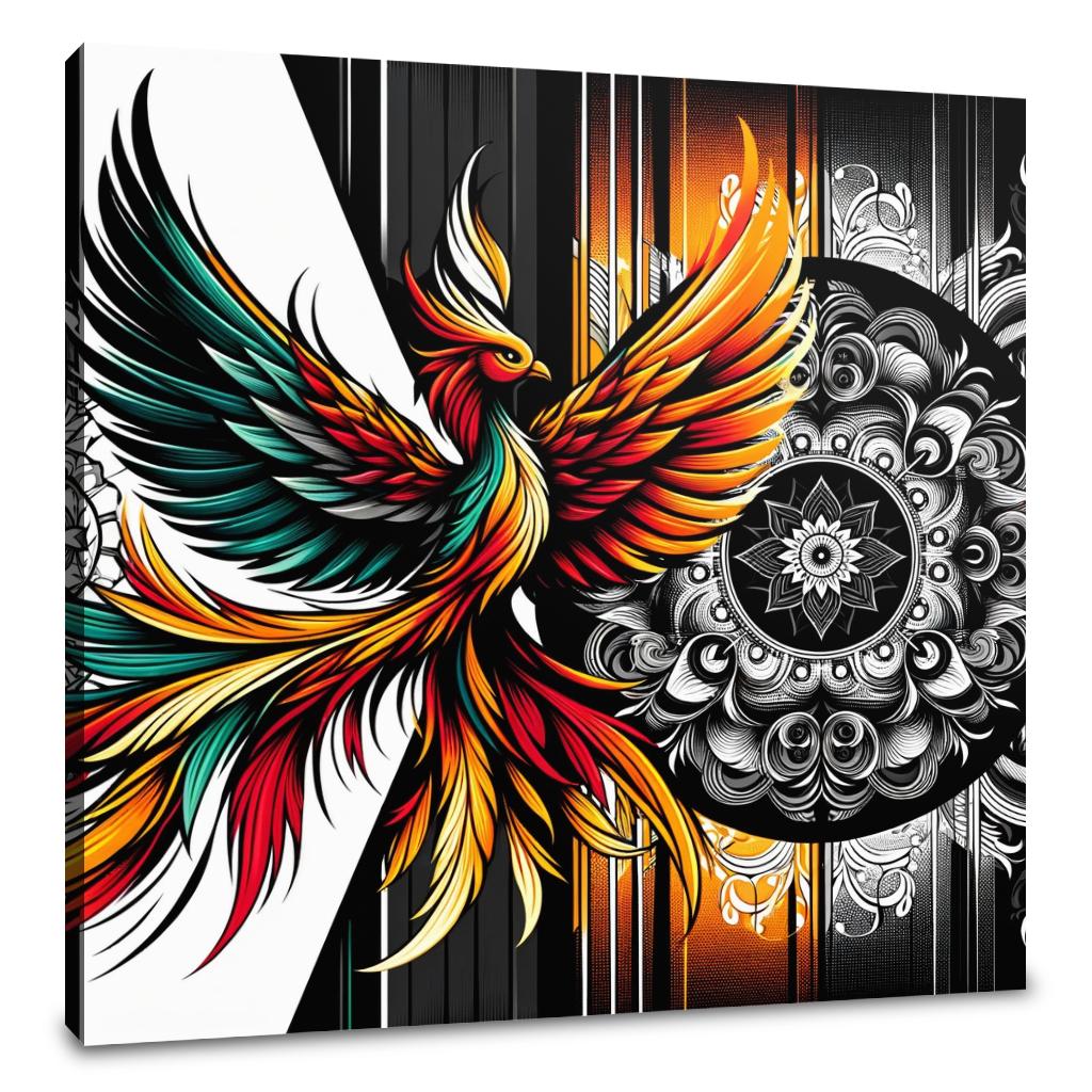 Fierce Phoenix Rebirth Canvas