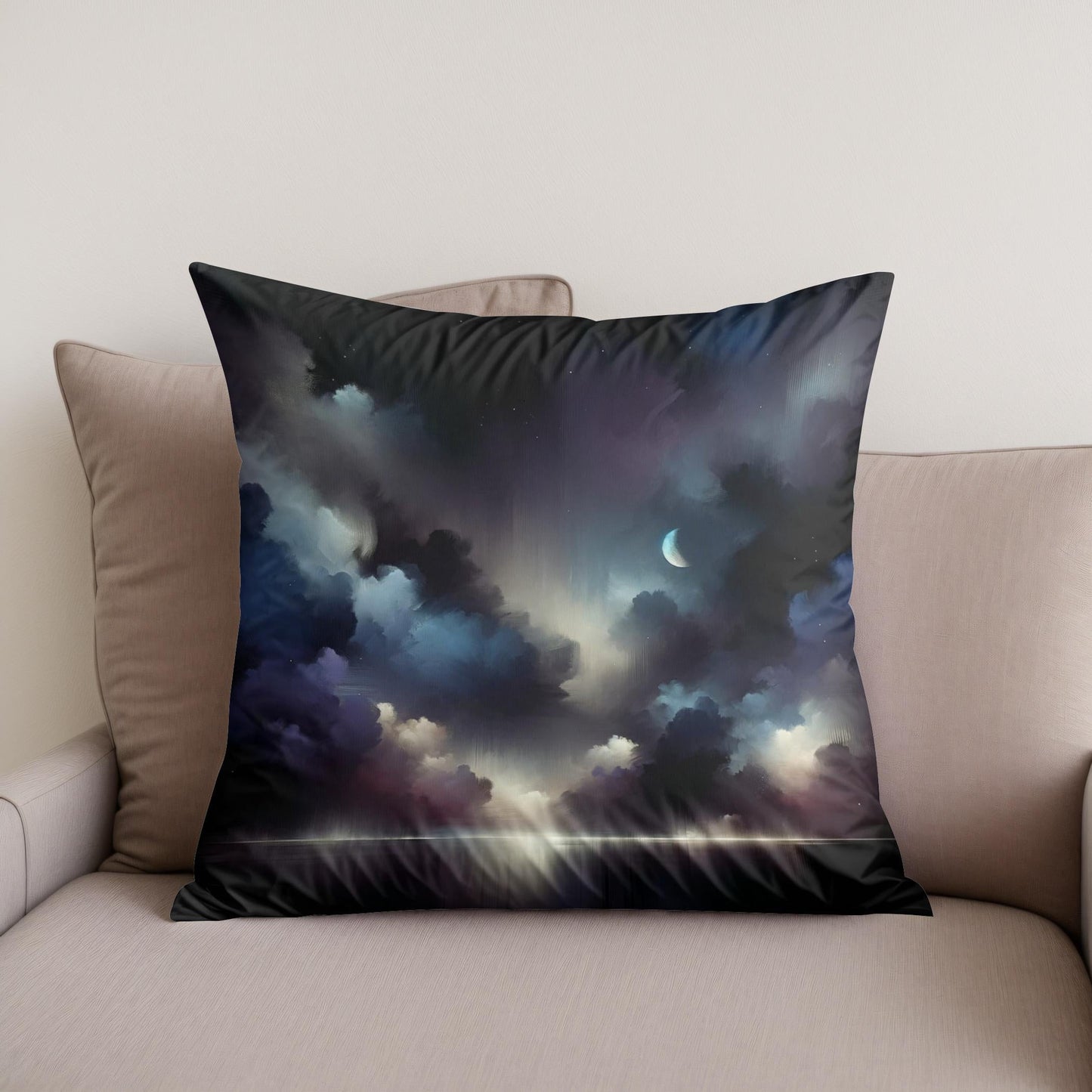 Nocturnal Contemplation Cotton Cushion
