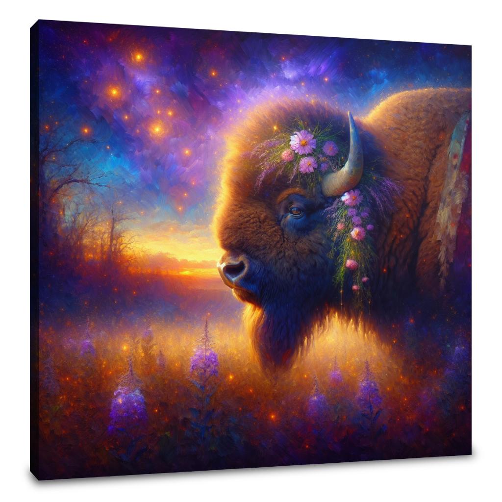 Royal Bison Twilight Canvas