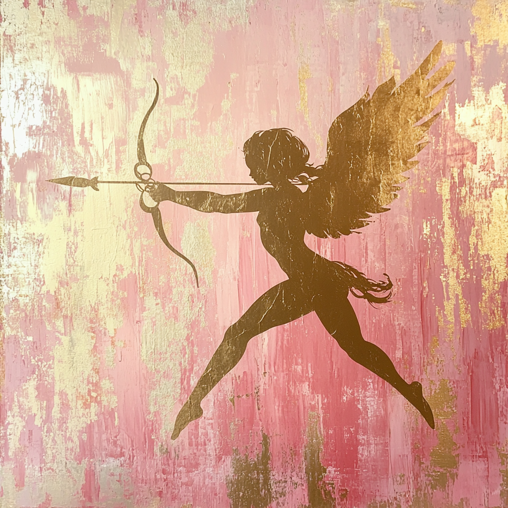 Cupid's Silhouette Canvas