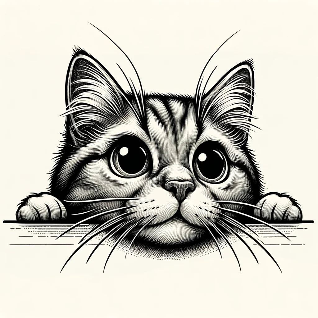 Curious Cat Cotton Cushion