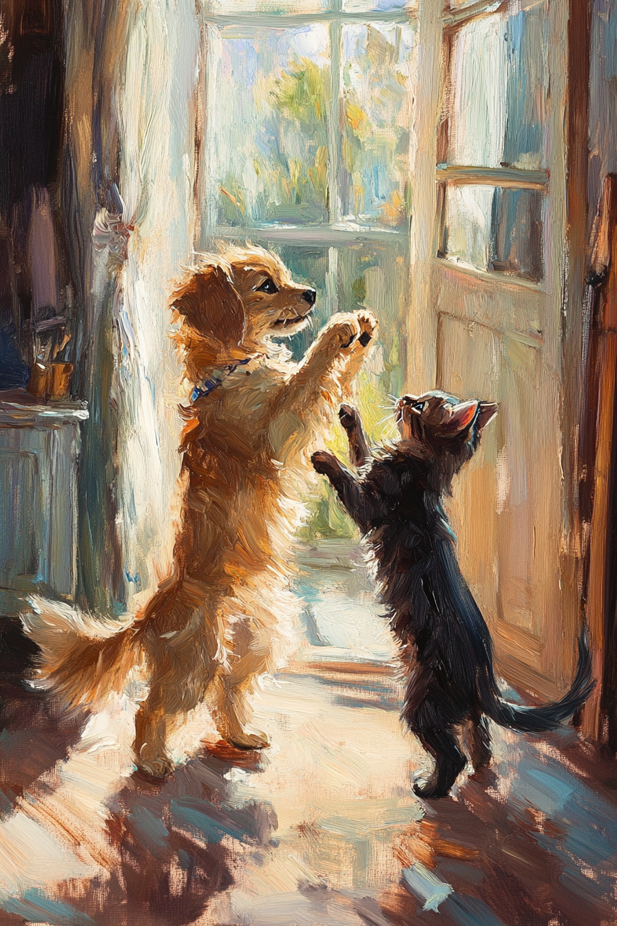 Curious Companions Canvas