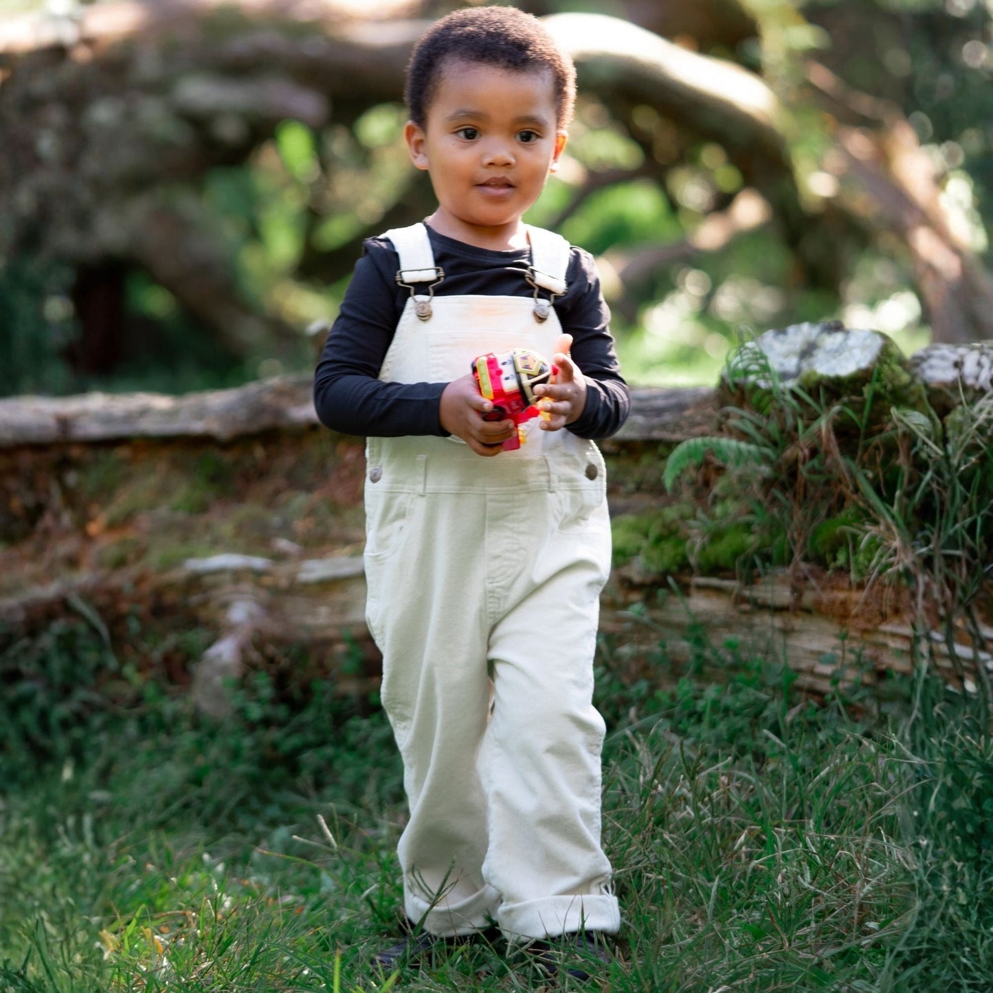 Custard Corduroy Dungarees