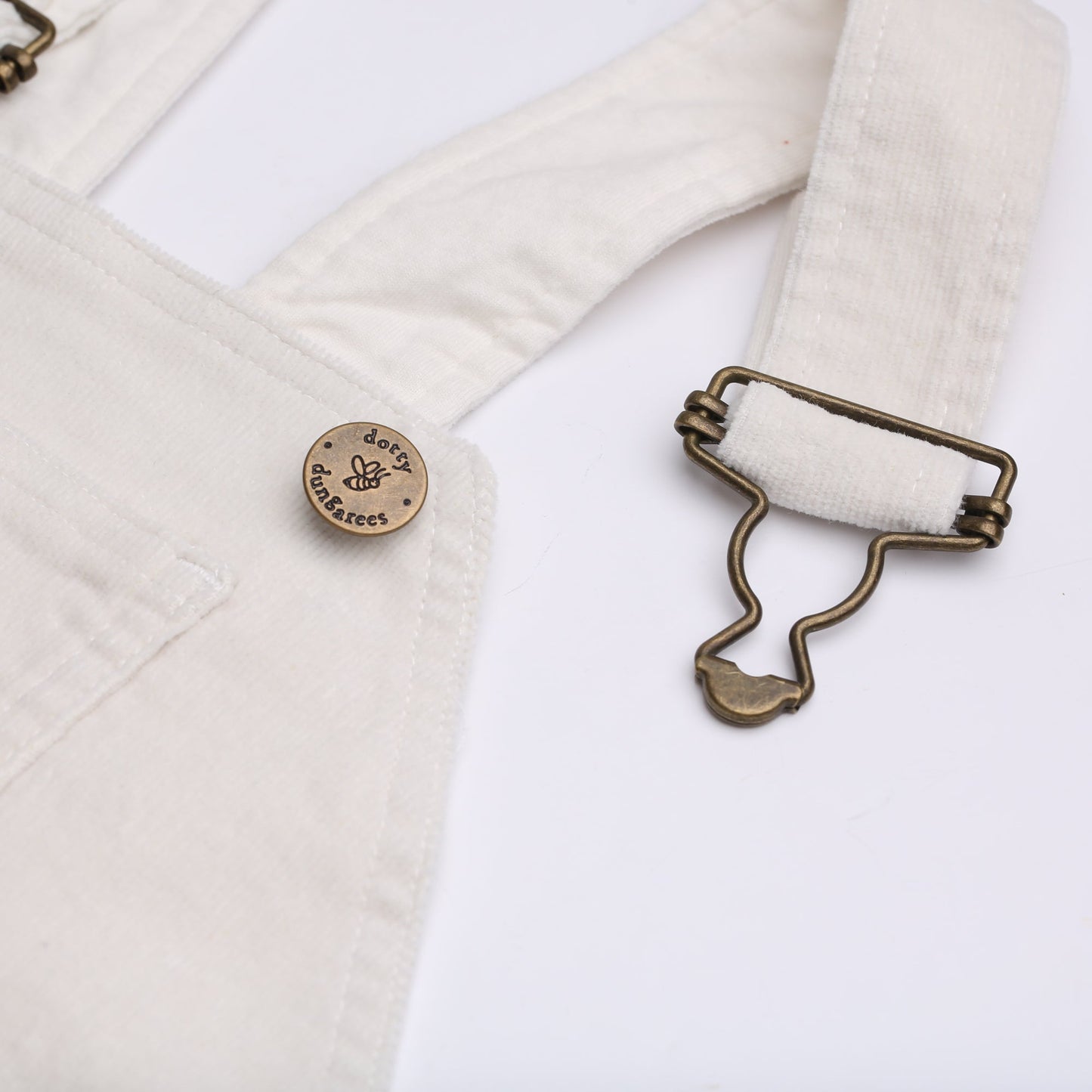 Custard Corduroy Dungarees