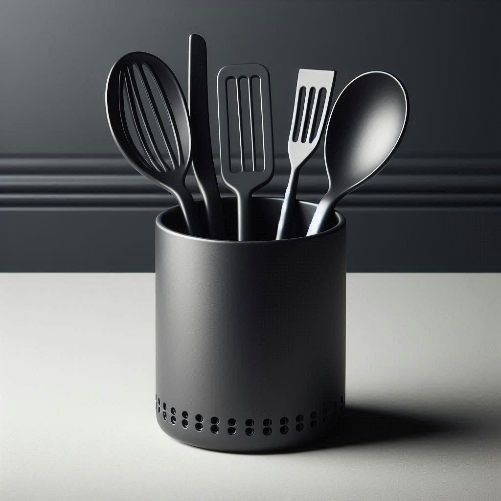 Minimalist Utensil Holder – Matte Finish Kitchen Organizer