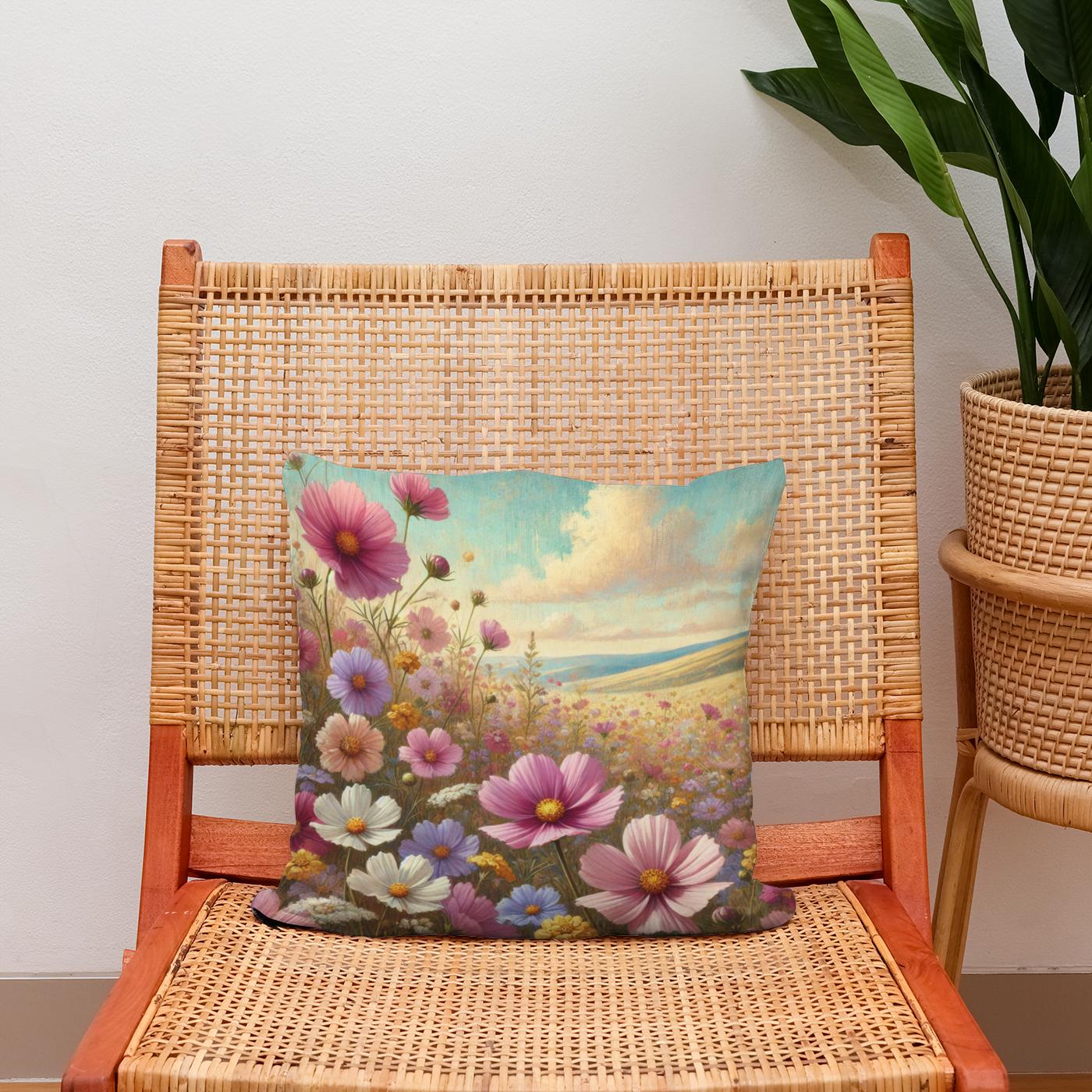 Summer Blooms Cotton Cushion