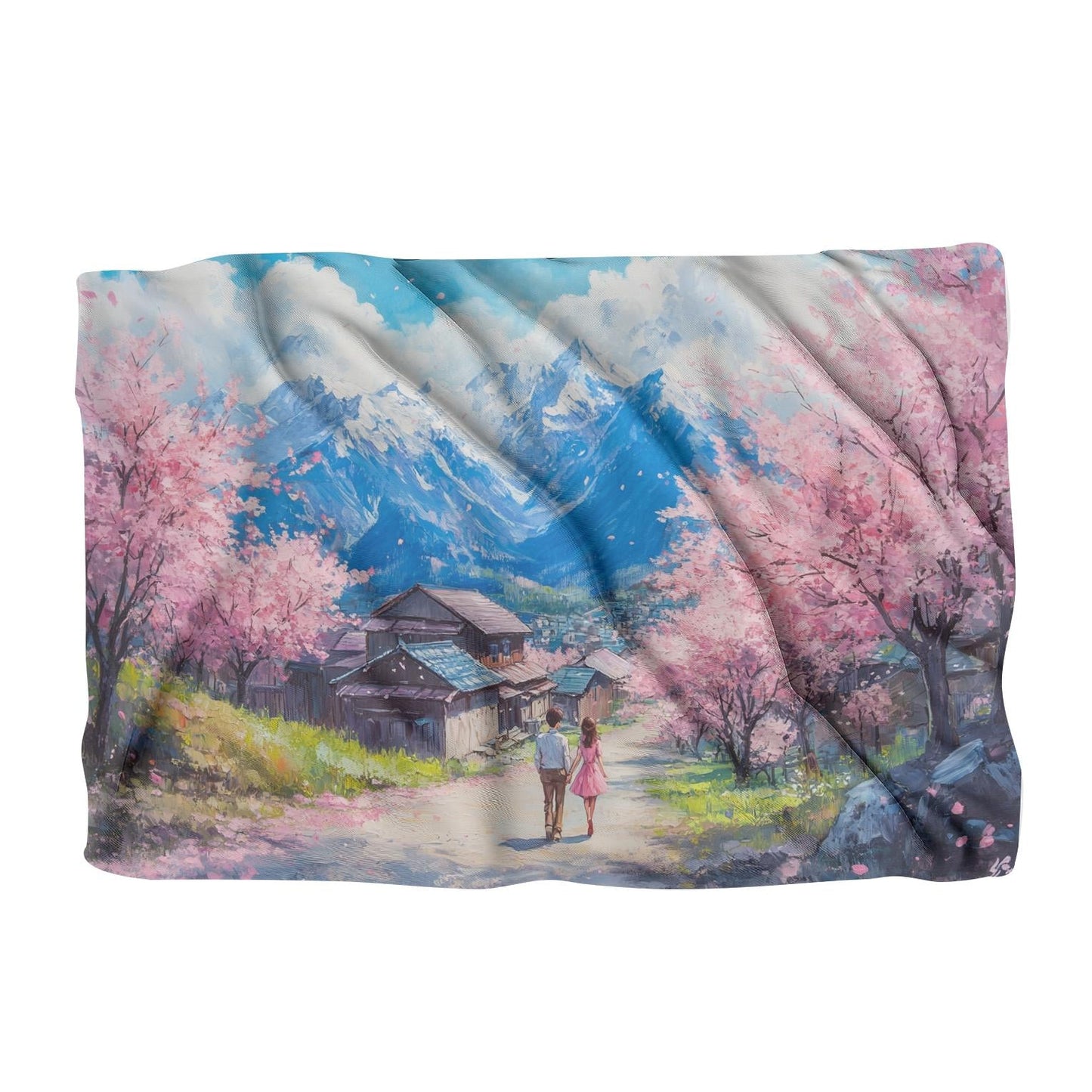 Spring Harmony Village Blanket