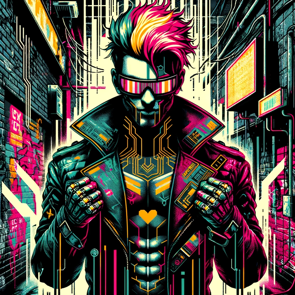 Cyber Rebel Pop Art Canvas