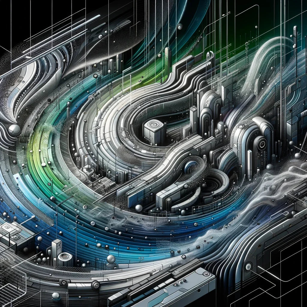 Cybernetic Vista Cotton Cushion