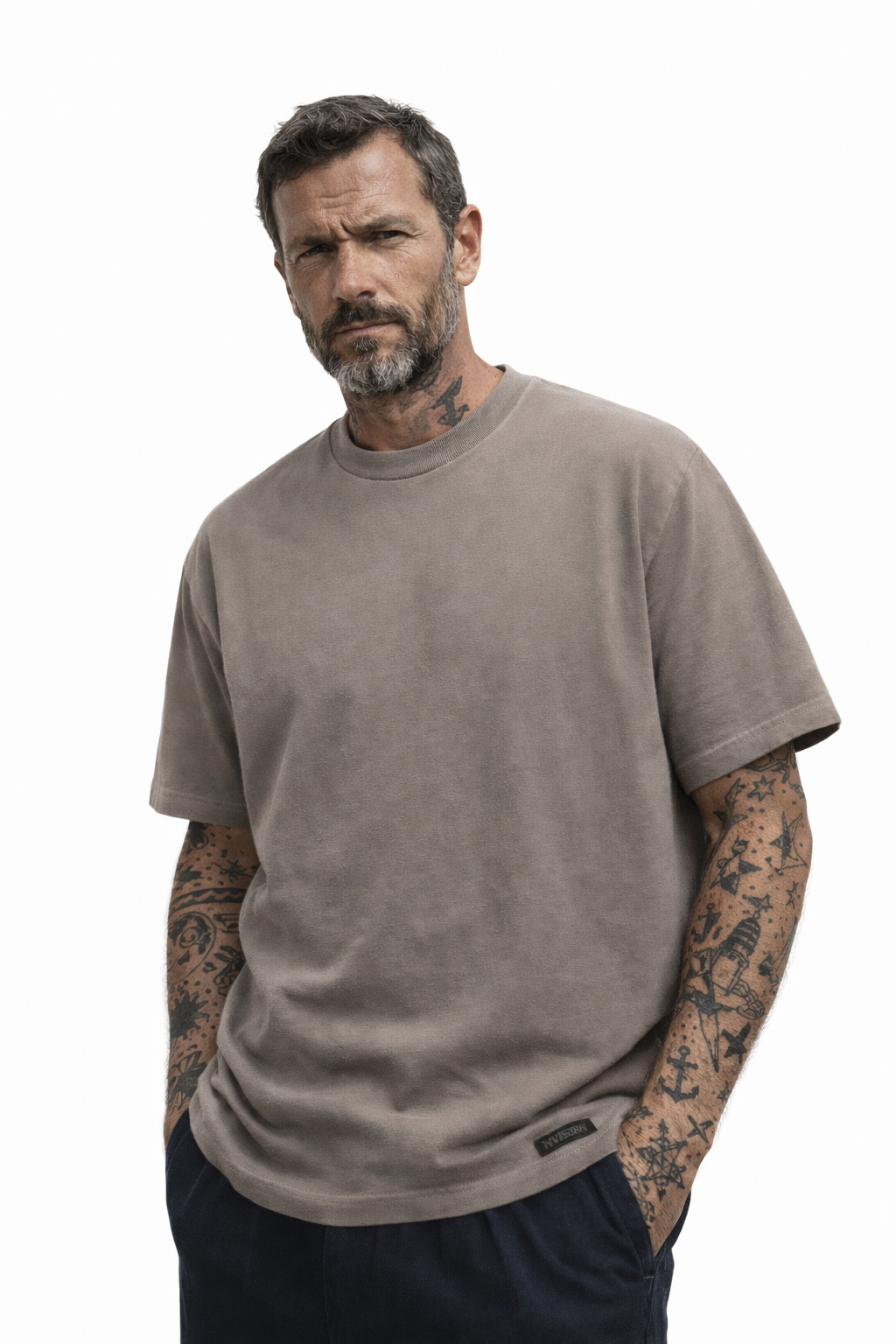 NVYSKN Mens Cotton Heavyweight T Shirt