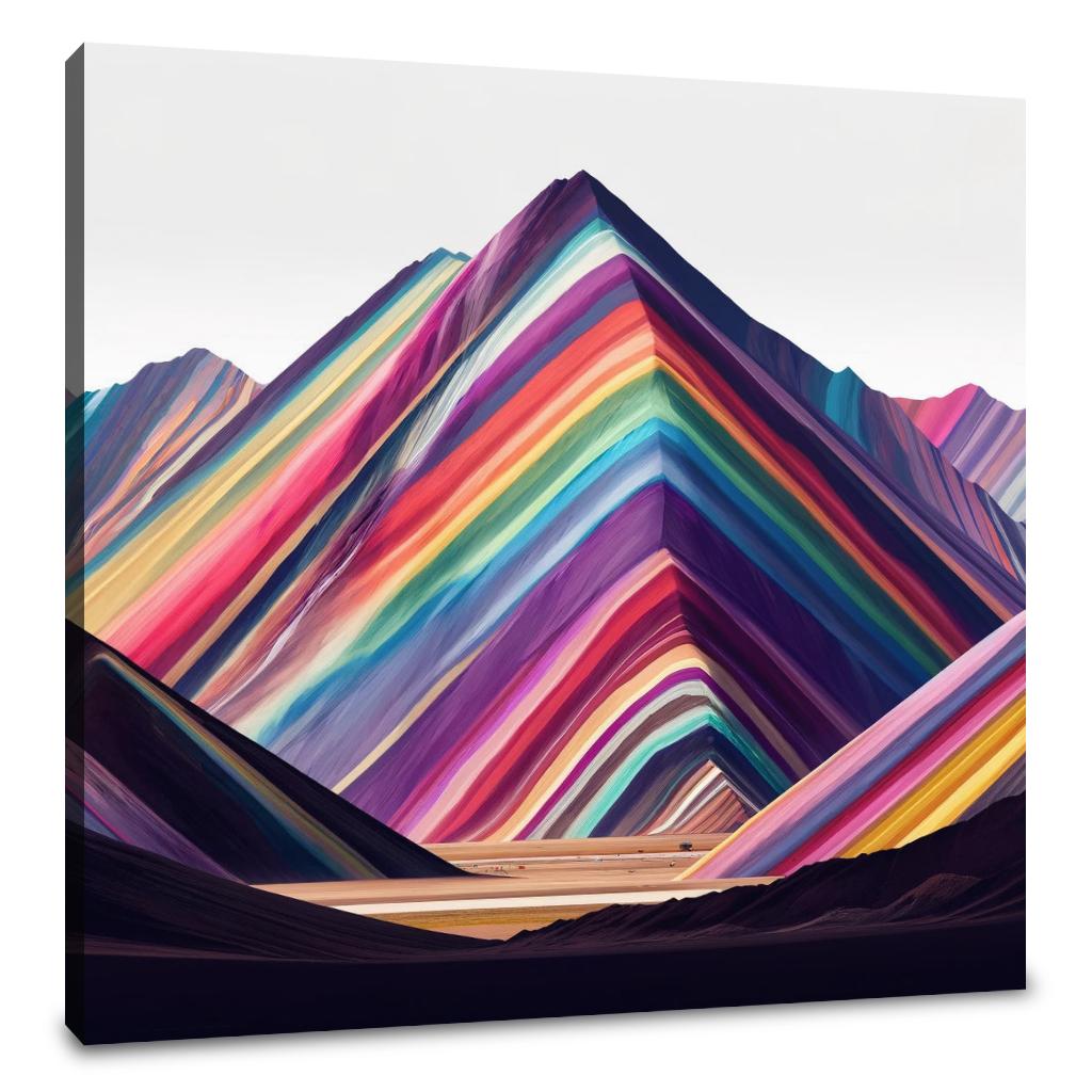 Vinicunca Minimalist Spectrum Canvas