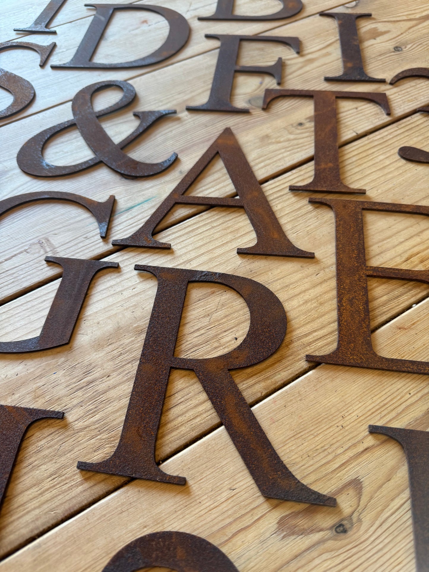 Classic Rusty Metal Letters 5" And 12" A-Z 0-9 Rustic Signs For The Home And Garden