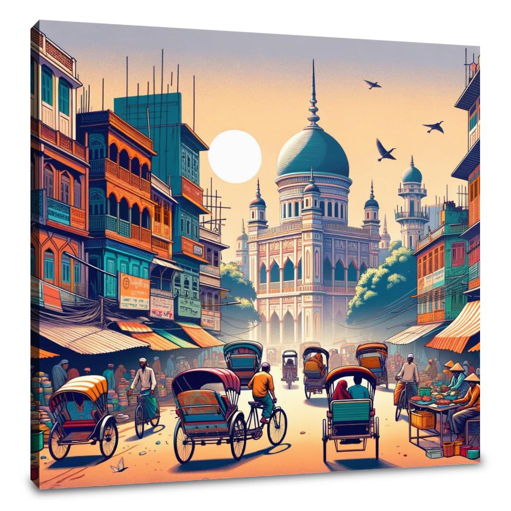 Dhaka Old Town Morning Canvas