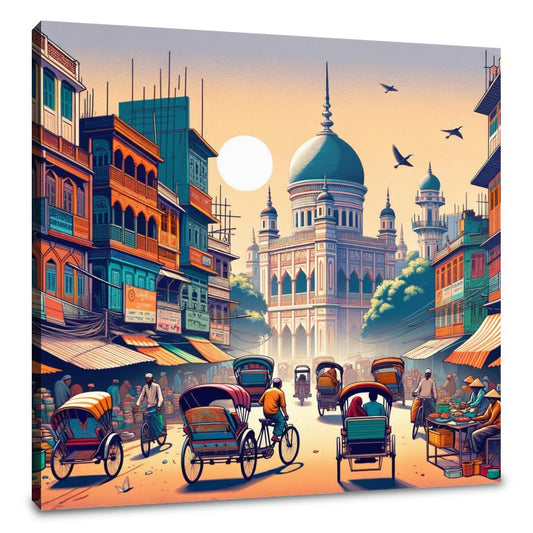 Dhaka Old Town Morning Canvas