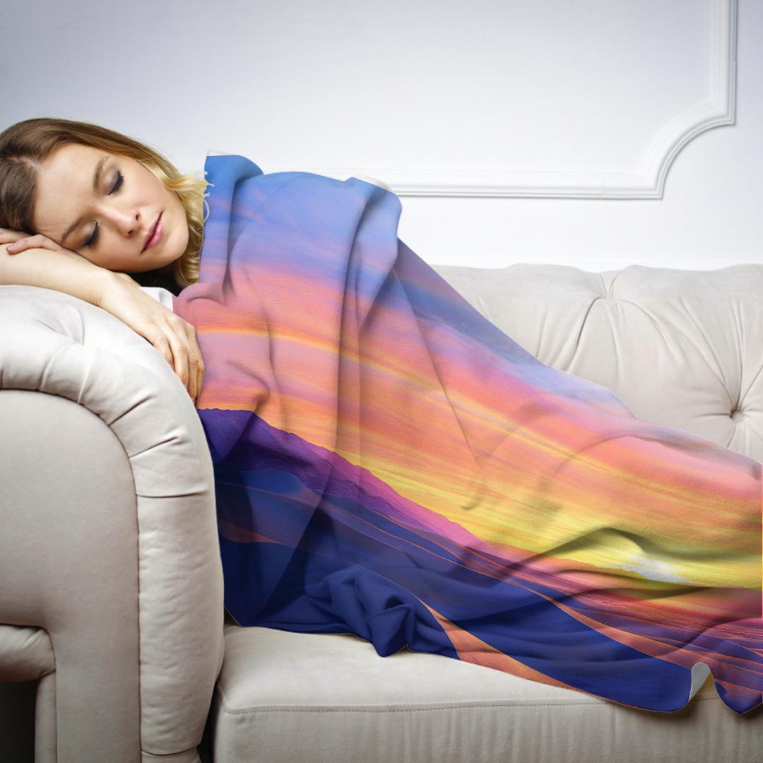 Sunset Illusion Blanket