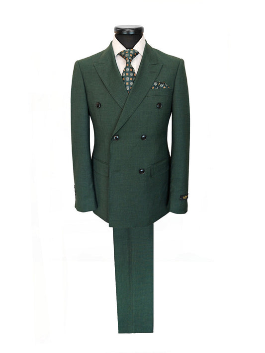 Green Double-Breasted Suit