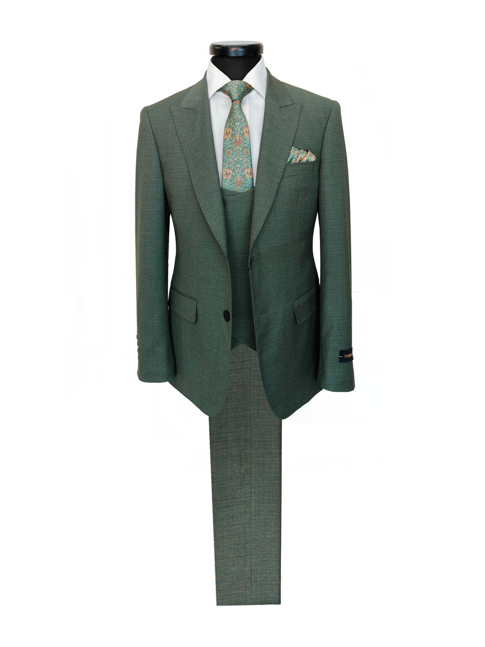 Men’s Sage Green 3-Piece Slim Fit Suit