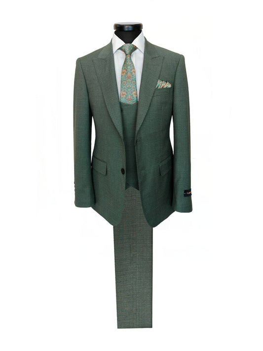 Men’s Sage Green 3-Piece Slim Fit Suit