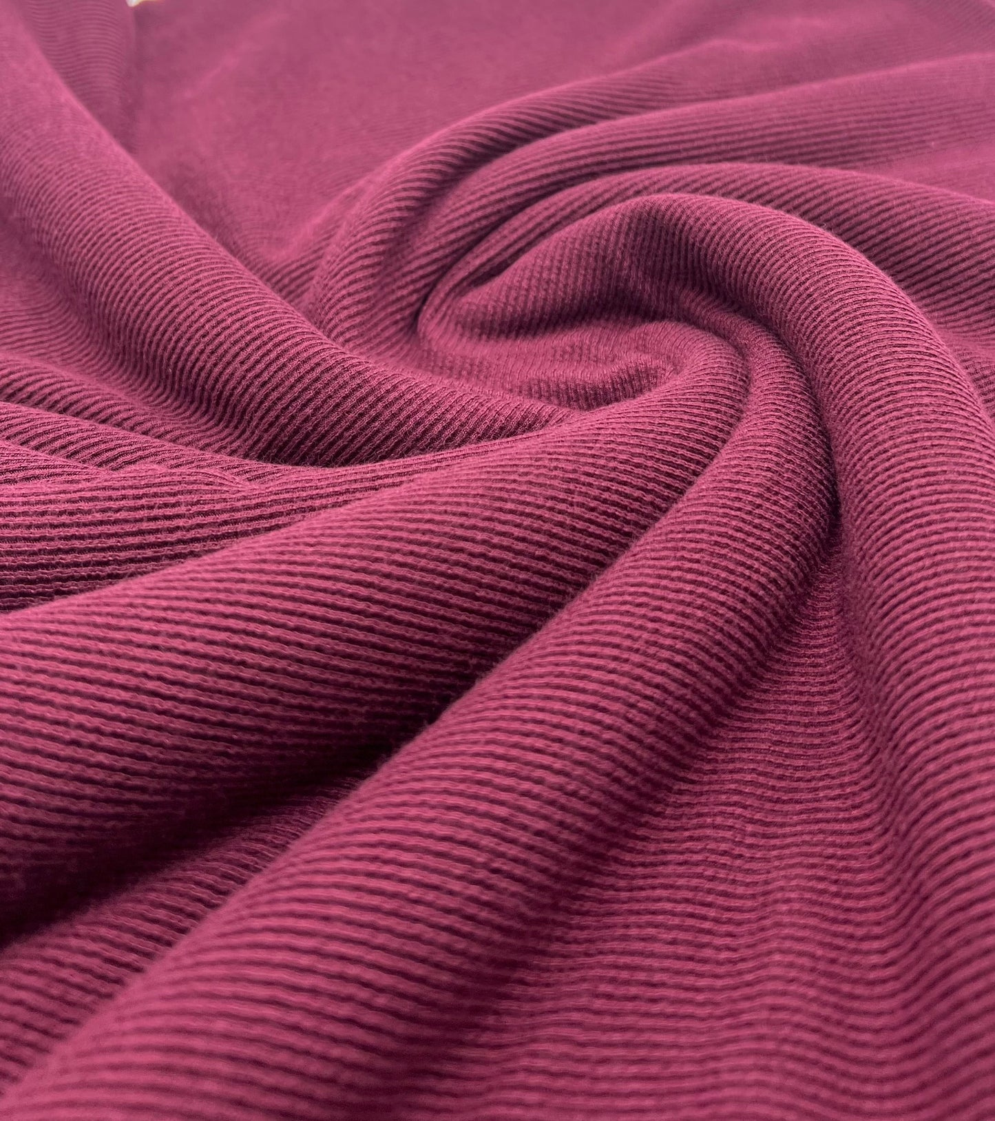 Burgundy Fine Rib 285GSM Stretch Fabric