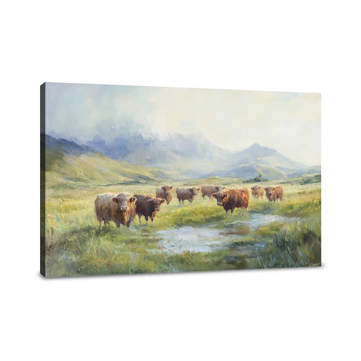 Highland Morning Serenity Canvas
