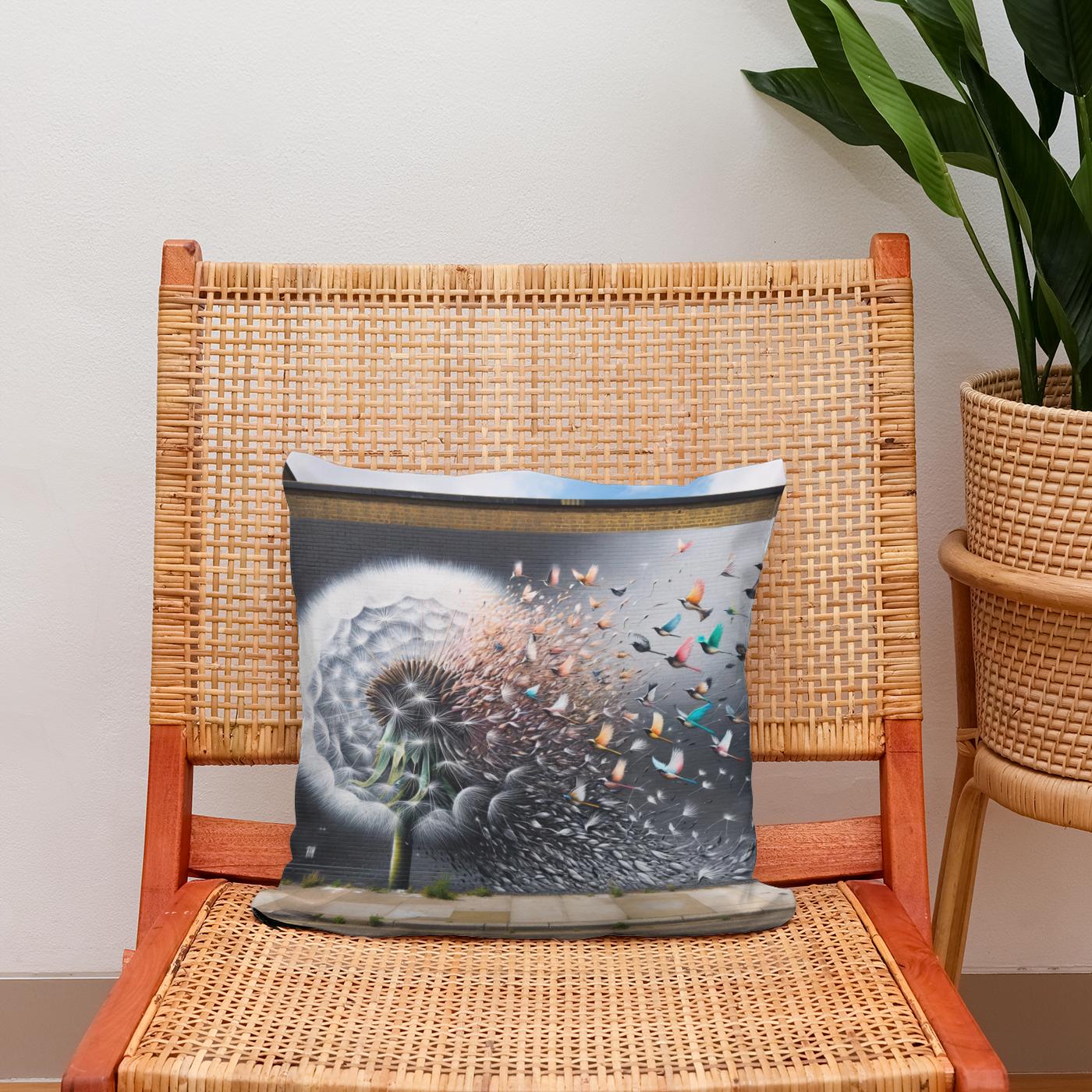 Dandelion Flight Cotton Cushion