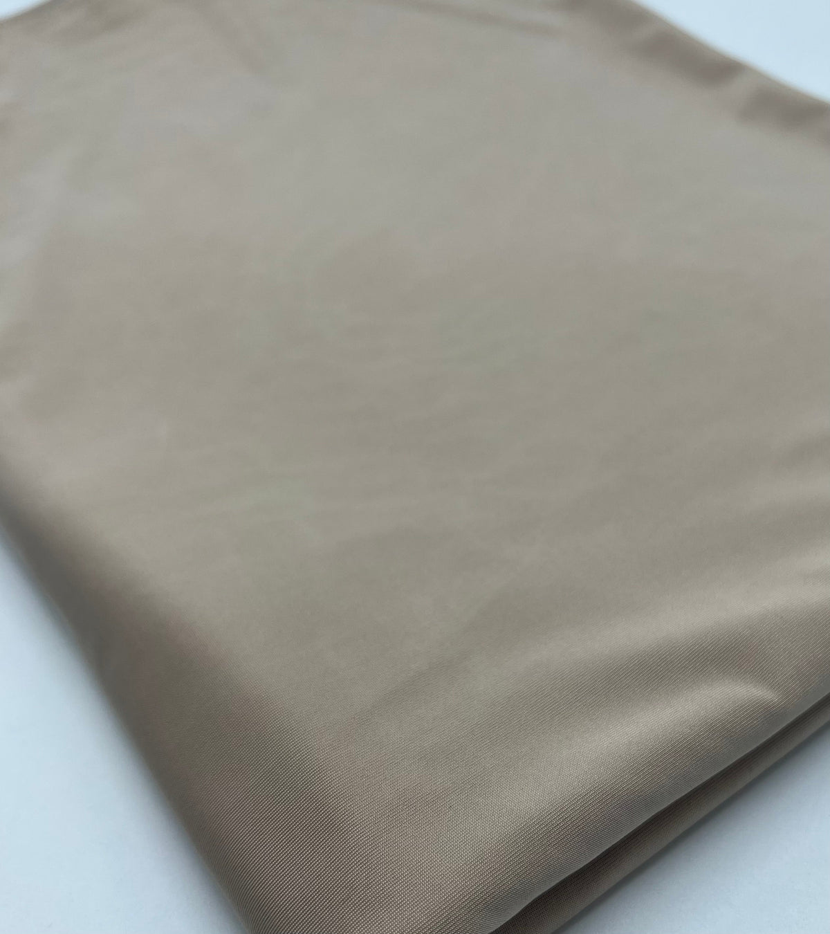 Stone Plain Shiny Soft Touch Slinky 4 Way Stretch Fabric