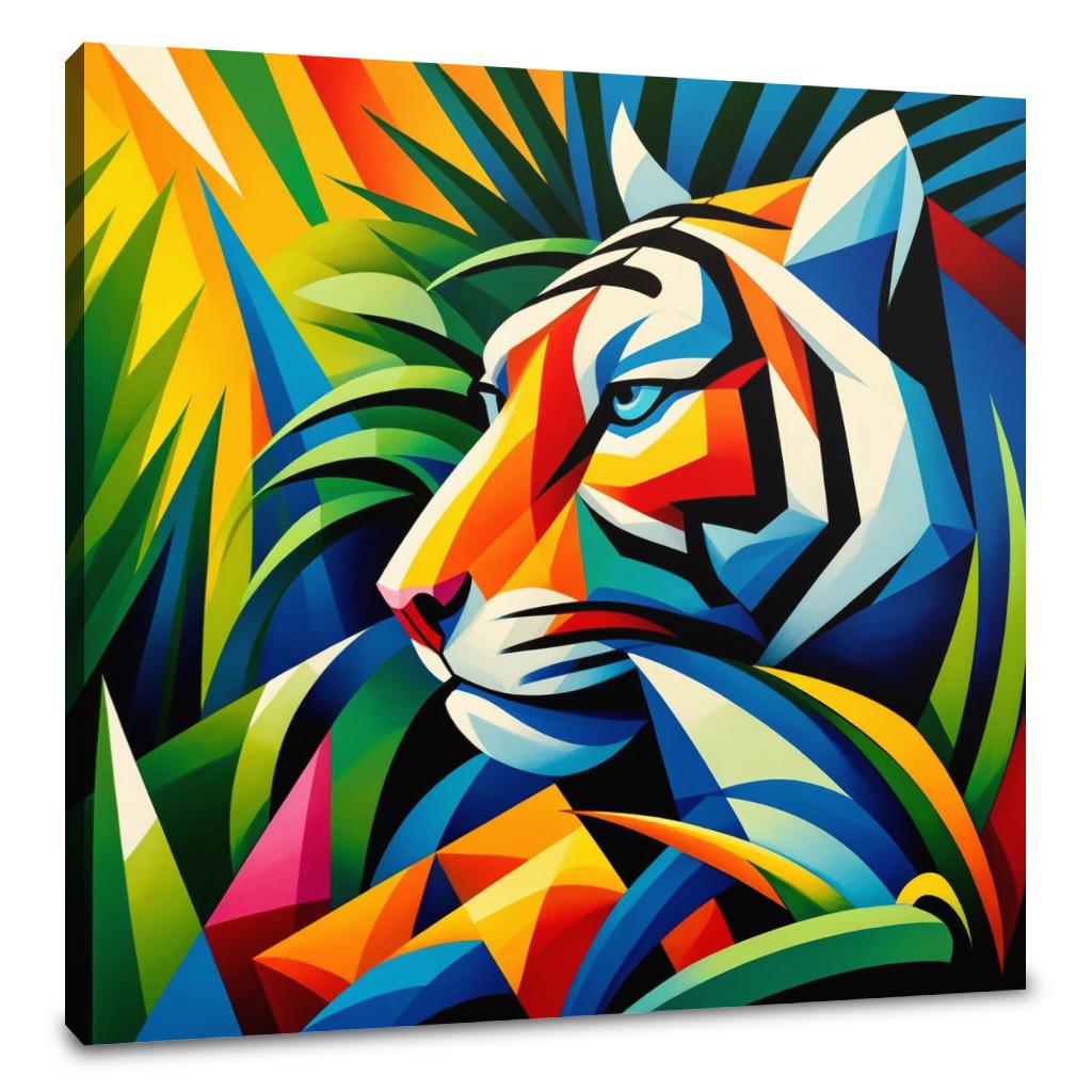 Modern Jungle Tiger Canvas