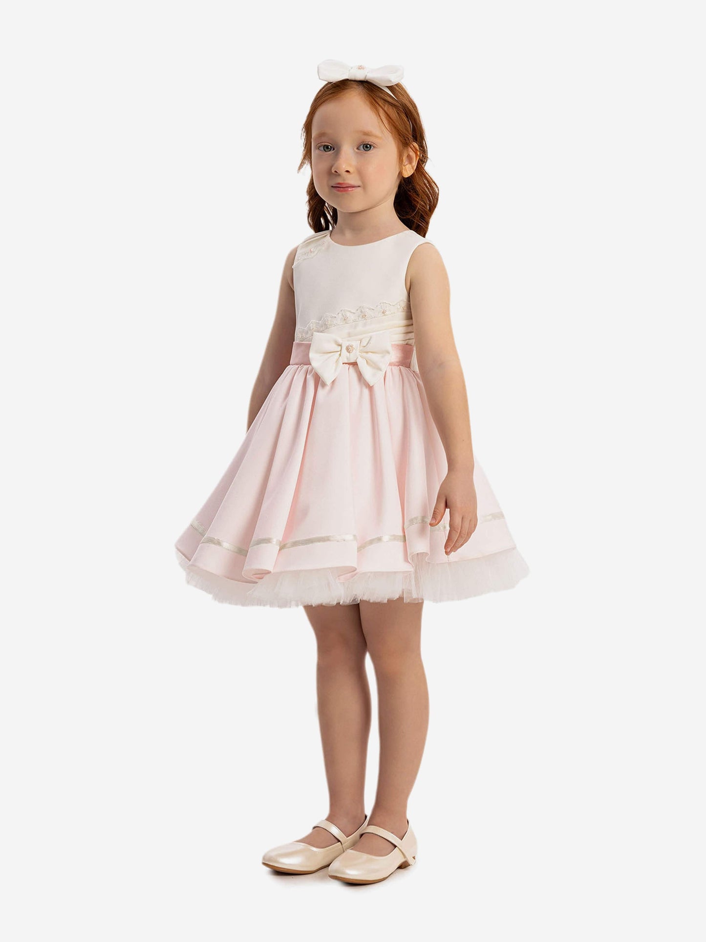 Dress & Fleur Baby Girls Dress with Headband in Pink