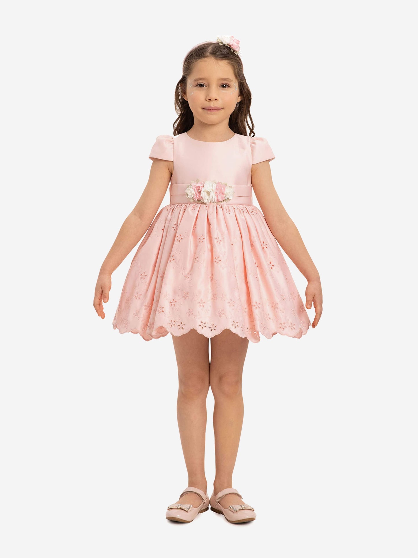 Dress & Fleur Baby Girls Dress with Headband in Pink