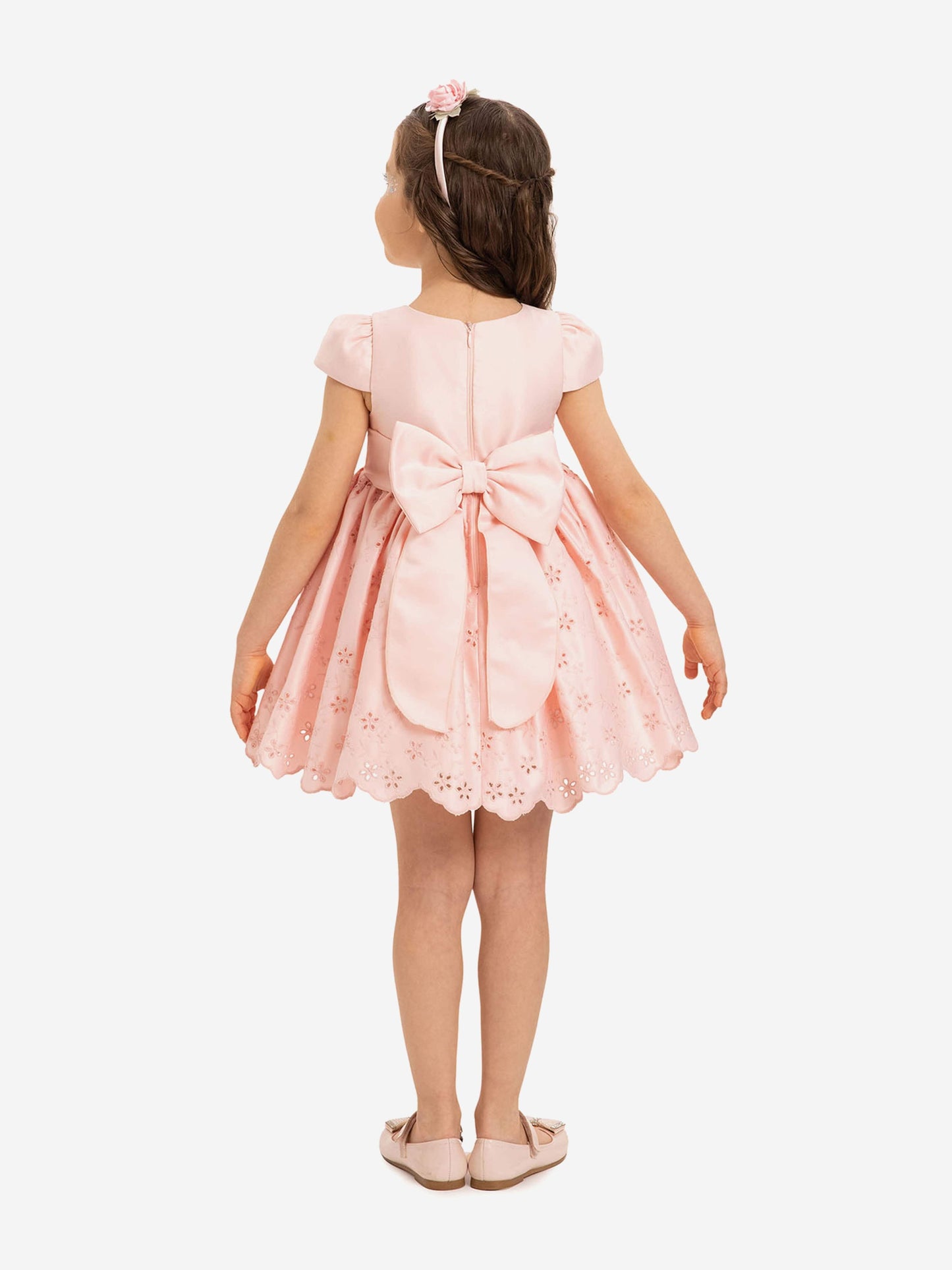 Dress & Fleur Baby Girls Dress with Headband in Pink