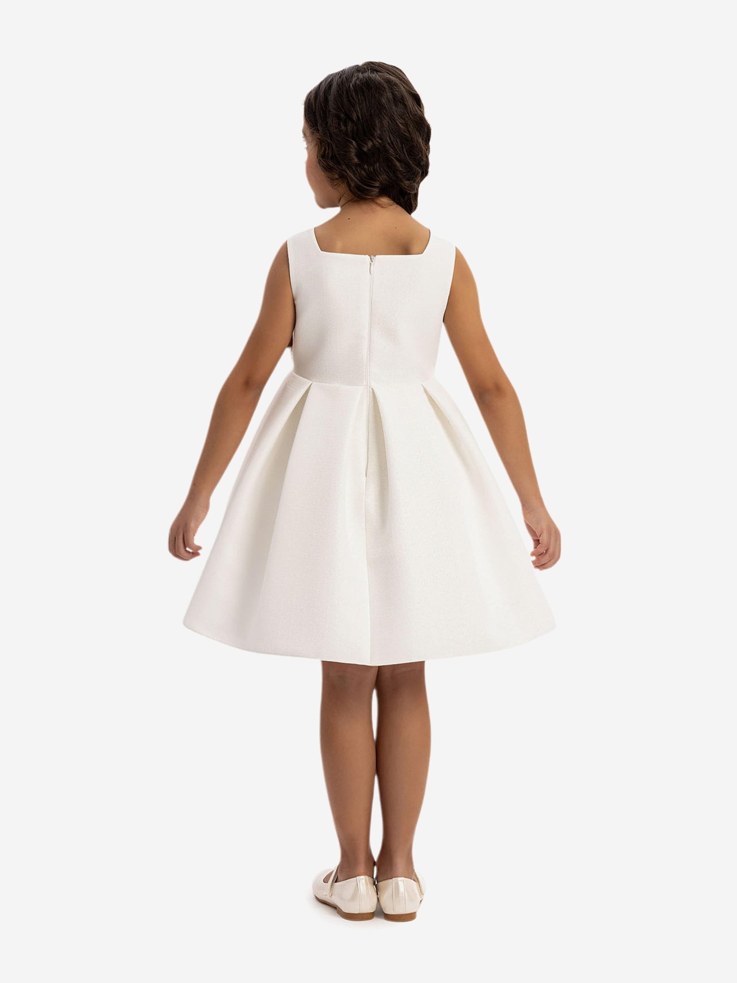 Dress & Fleur Girls Dress with Bolero and Matching Bag in White