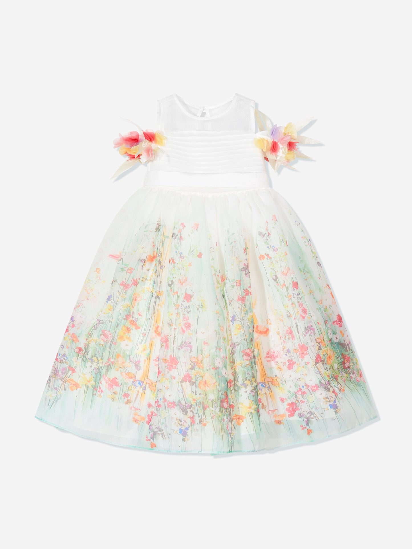 Dress & Fleur Girls Floral Occasion Dress in Ivory