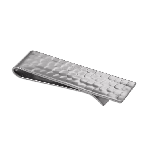 Sterling Silver Hammered Finish Money Clip
