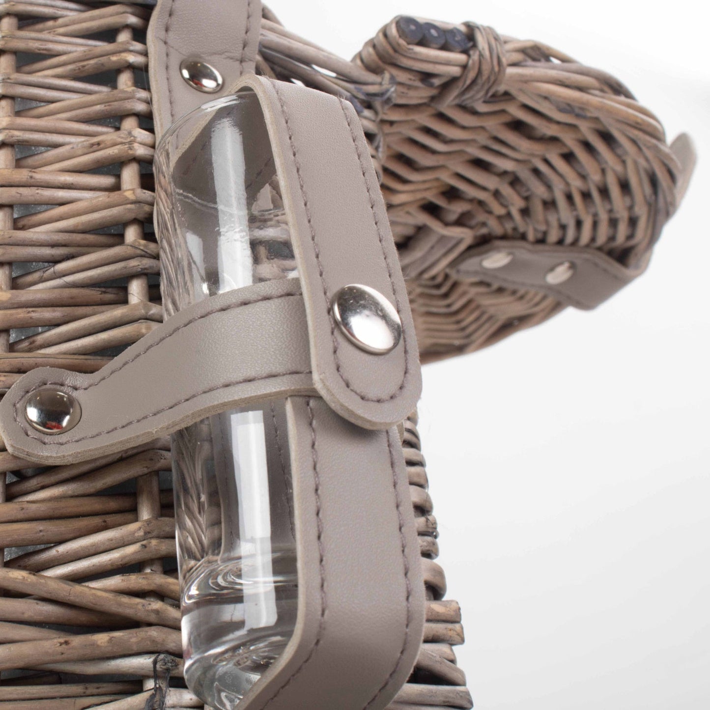 Single Bottle & 2 Cartridge Glass Carrier With Shoulder Strap