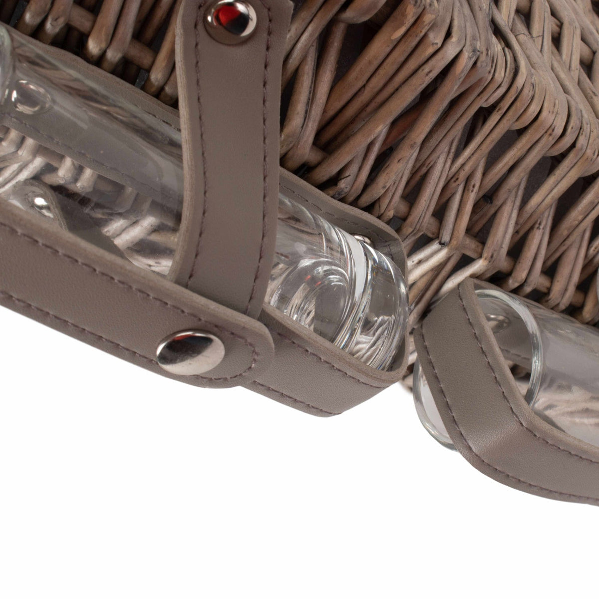 Single Bottle & 2 Cartridge Glass Carrier With Shoulder Strap