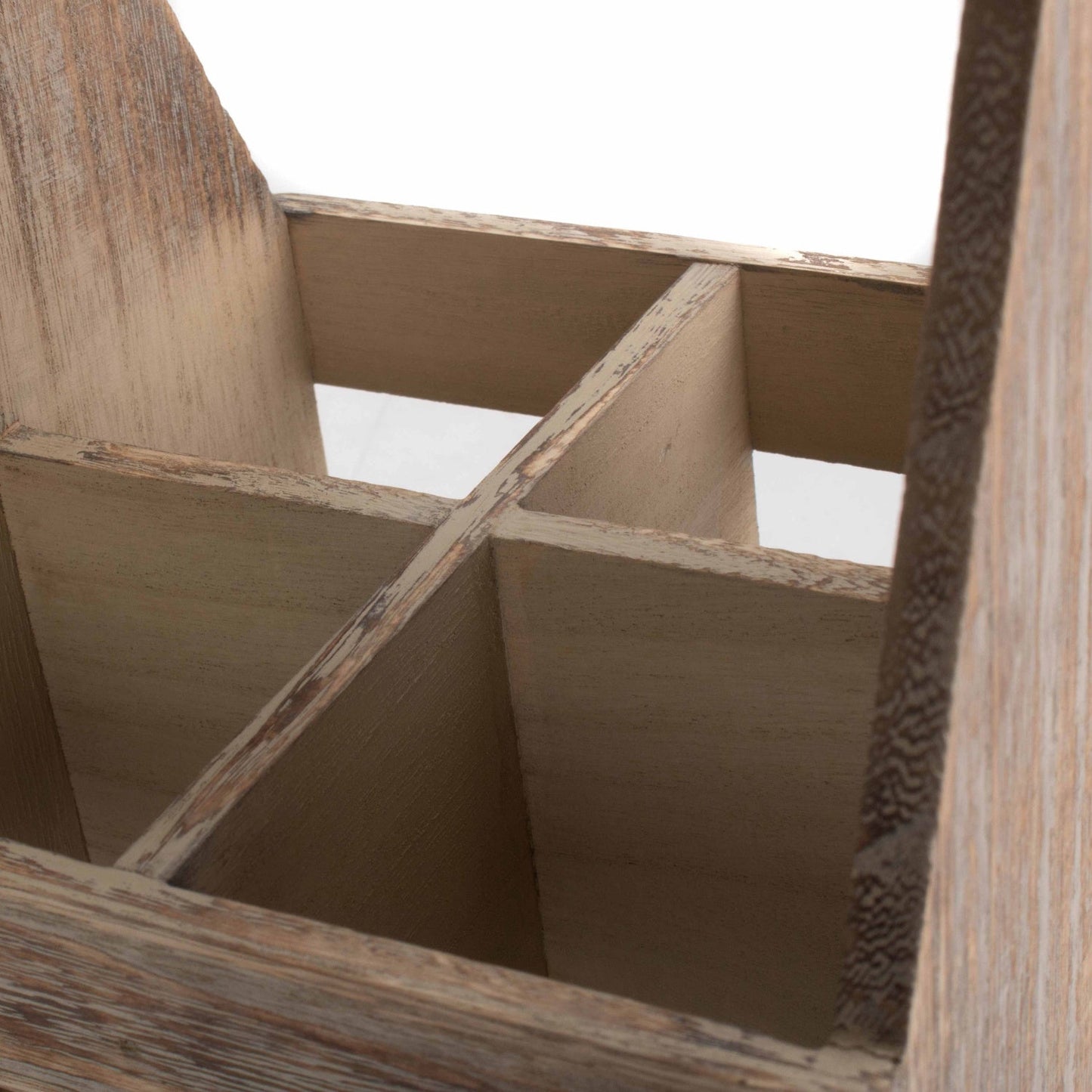 Oak Effect 4 Beer Bottle Carrier With Bottle Opener
